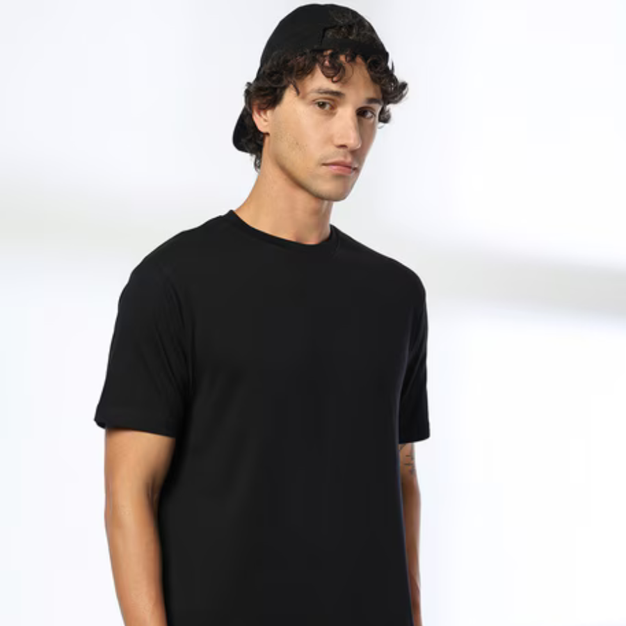 Men Regular Fit Crew-Neck T-Shirt